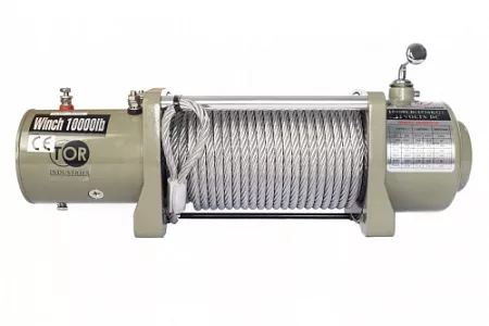 Акции в Инструмент-24 на лебедка (4536 кг/28 м) автомобильная tor 12 v s10000