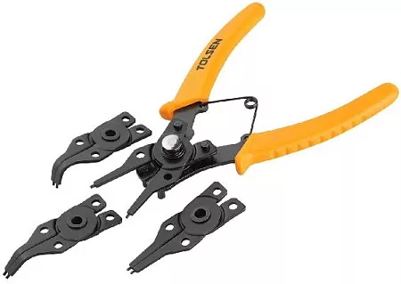 Съемник для стопорных колец 160 мм, сменные насадки, 5 предметов TOLSEN TT10100s : в описании характеристика и цена Цена по акции на съемник для стопорных колец 160 мм, сменные насадки, 5 предметов tolsen tt10100s в магазине Инструмент-24