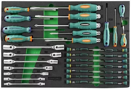 Набор в ложементе Jonnesway D737134SV : в описании характеристика и цена Цена по акции на набор в ложементе jonnesway d737134sv в магазине Инструмент-24