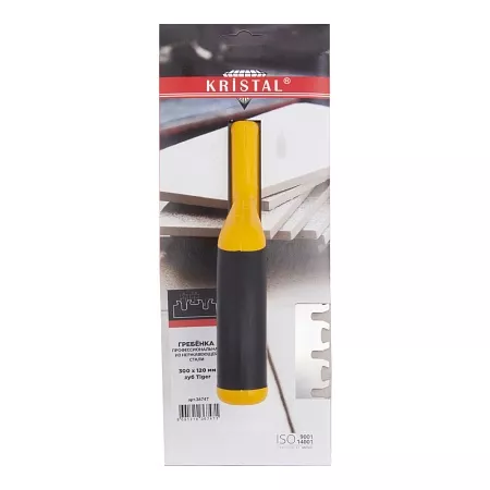 Гребёнка профессиональная KRISTAL 300х120мм, зуб Tiger нержавейка (36747) KRISTAL – анонс, характеристики, 36747 