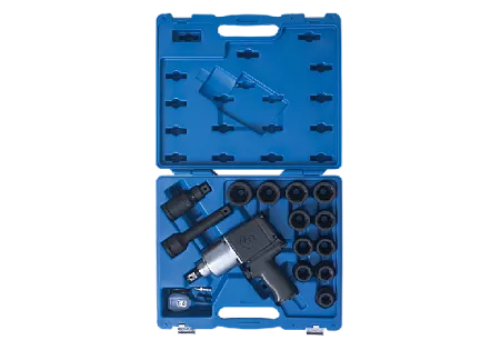 Гайковерт пневматический ударный 3/4&quot;, 1085 Нм, с комплектом ударных головок, 18 предметов KING TONY 64114AMP KING TONY – анонс, характеристики, MST64114AMP 