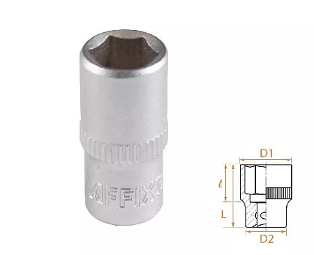 Головка торцевая стандартная шестигранная 1/4&quot;, 8 мм AFFIX AF00020008 AFFIX – анонс, характеристики, MSTAF00020008 