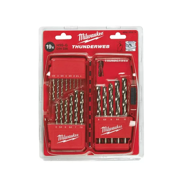 Набор сверел по металлу Milwaukee Thunderweb DIN338 (19 шт) - 6 шт – купить в , подробное изображение 
