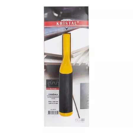 Гребёнка профессиональная KRISTAL 300х120мм, зуб 4х4 нержавейка (36535) KRISTAL – анонс, характеристики, 36535 