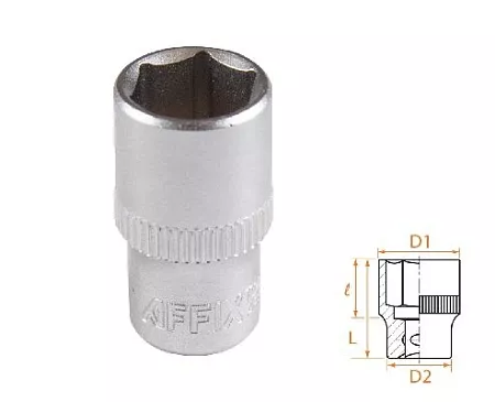 Головка торцевая стандартная шестигранная 1/4&quot;, 10 мм AFFIX AF00020010 AFFIX – анонс, характеристики, MSTAF00020010 