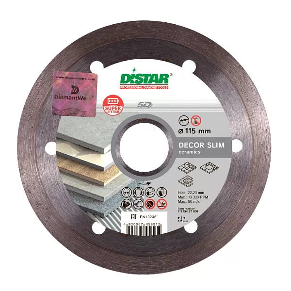 Алмазный диск DISTAR 1A1R Decor Slim D115 : детальное описание и быстрый заказ