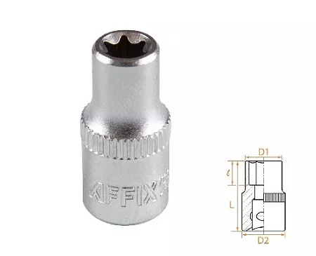 Головка торцевая TORX Е-стандарт 1/4&quot;, E7 AFFIX AF00023007 AFFIX – анонс, характеристики, MSTAF00023007 