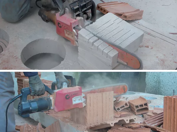 Электрическая алмазная цепная пила CARDI DV CD35-1500 бурение, сверление отверстий алмазными коронками Электрическая алмазная цепная пила CARDI DV CD35-1500 для сухой резки и мокрой