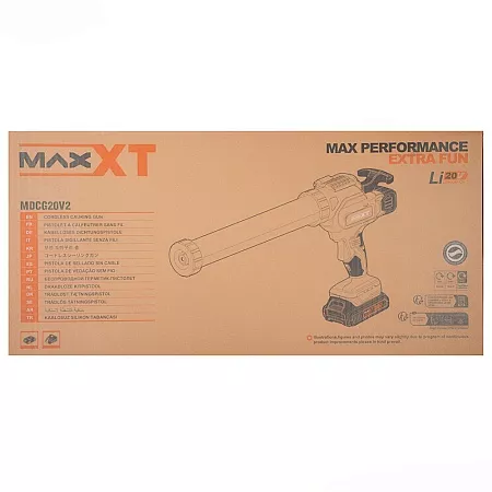 *MDCG20V2 Аккумуляторный пистолет для герметика MAXXT, 20V/2.0AH, 0,6 л MAXXT – анонс, характеристики, 
