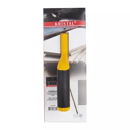 Гребёнка профессиональная KRISTAL 300х120мм, V-зуб 6,5х5,7 нержавейка (36610) KRISTAL – анонс, характеристики, 36610 