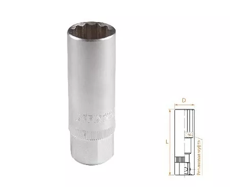 Головка свечная двенадцатигранная 3/8&quot;, 18 мм, резиновый фиксатор AFFIX AF00232018 AFFIX – анонс, характеристики, MSTAF00232018 