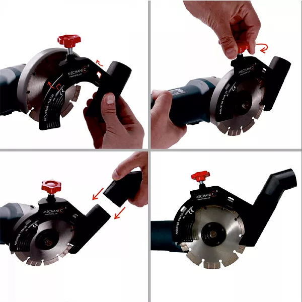 Кожух для УШМ (болгарки) Mechanic AirDUSTER 125 Версия 2.0 детальные картинки Детальное изображение : кожух для ушм (болгарки) mechanic airduster 125 версия 2.0