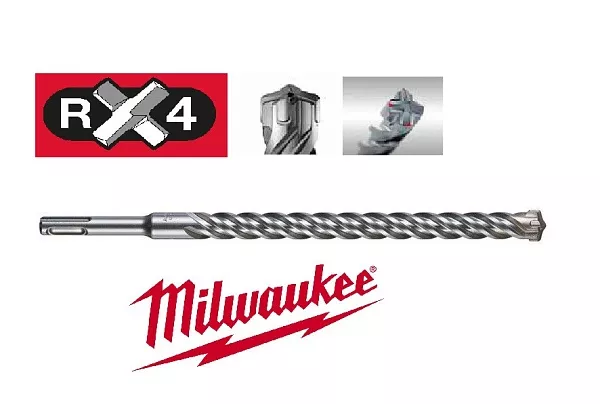 Набор буров SDS-Plus RX4 Milwaukee с 4-мя режущими кромками (7шт) -6шт – купить в , подробное изображение 
