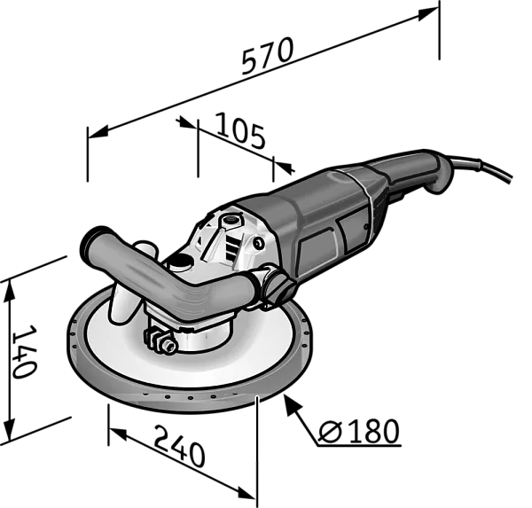 Детальное изображение : шлифмашина flex ld 24-6 180, kit e-jet