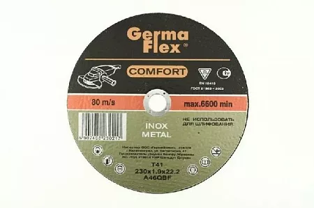 Диск отрезной GermaFlex INOX Comfort D115х1.0 – купить в , анонс
Диск отрезной GermaFlex INOX Comfort D115х1.0 – анонс, характеристики,