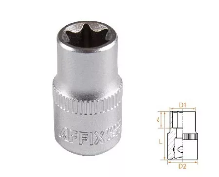 Головка торцевая TORX Е-стандарт 1/4&quot;, E10 AFFIX AF00023010 AFFIX – анонс, характеристики, MSTAF00023010 