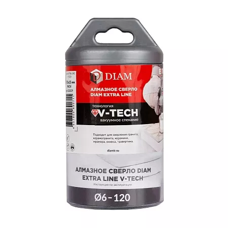Сверло алмазное DIAM 55x35xМ14 Extra Line V-TECH (в.спекание) (320329) DIAM – анонс, характеристики, 320329 