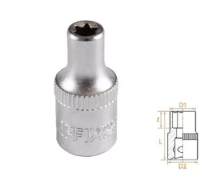 Головка торцевая TORX Е-стандарт 1/4&quot;, E5 AFFIX AF00023005 AFFIX – анонс, характеристики, MSTAF00023005 