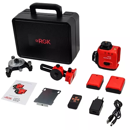 Лазерный уровень RGK ALPHA 3D с зелёным лучом (722866) RGK – анонс, характеристики, 