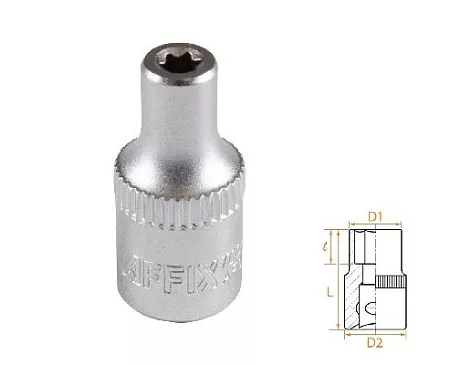 Головка торцевая TORX Е-стандарт 1/4&quot;, E4 AFFIX AF00023004 AFFIX – анонс, характеристики, MSTAF00023004 