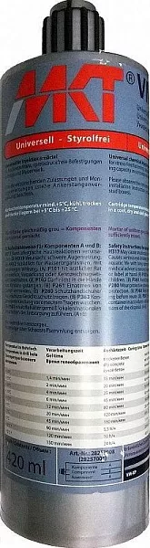Химический анкер МКТ VMZ 420 бурение, сверление отверстий алмазными коронками Химический анкер МКТ VMZ 420 для сухой резки и мокрой