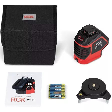 Комплект: лазерный уровень RGK PR-81 + штанга-упор RGK CG-2 (778848) RGK – анонс, характеристики, 