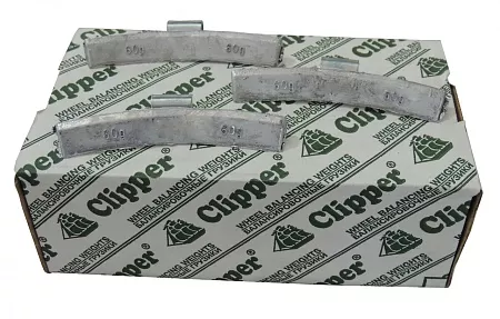 Фото и описание:clipper грузики 0360 балансировочные для литых дисков 60гр. (набор 50шт.)