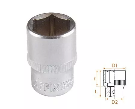 Головка торцевая стандартная шестигранная 1/4&quot;, 12 мм AFFIX AF00020012 AFFIX – анонс, характеристики, MSTAF00020012 