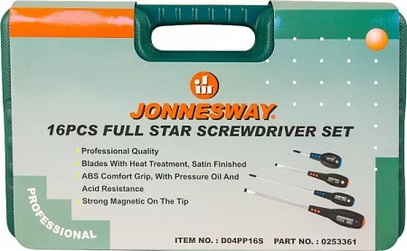 Цена по акции на набор отверток стержневых jonnesway d04pp16s в магазине Инструмент-24