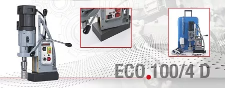 EUROBOOR ECO.100/4 D Магнитный сверлильный станок с поворотной подошвой – анонс, характеристики, 