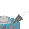 Борфреза коническая KORNOR M0413BM03 насечка двойная типа M – купить в , подробное изображение 
