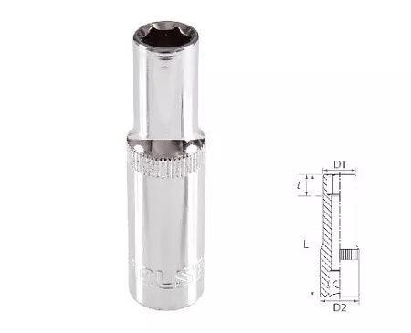 Головка торцевая глубокая шестигранная 3/8&quot;, 8 мм TOLSEN TT16358 TOLSEN – анонс, характеристики, MSTTT16358 