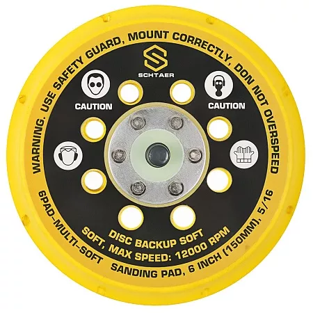 SCHTAER 6pad-MULTI опора для шлифовальной машинки (150 мм, 15 отверстий) SCHTAER – анонс, характеристики, 