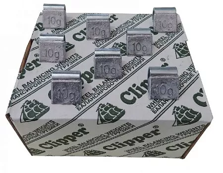 Фото и описание:clipper грузик 0310 балансировочный для литого диска 10гр. (набор 100шт.)