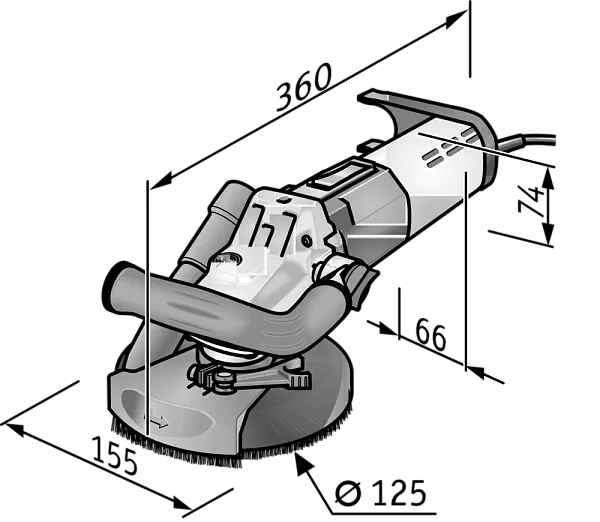 Детальное изображение : шлифмашина flex ld 15-10 125 r e-jet