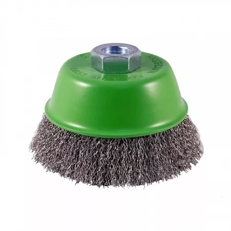 Щётка чашечная гофрированная для УШМ, INOX Standard, 125xМ14 - SS0.30 - RPM 6500 &quot;D.BOR&quot; – анонс, характеристики, 