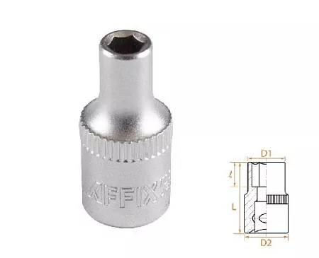 Головка торцевая стандартная шестигранная 1/4&quot;, 4 мм AFFIX AF00020004 AFFIX – анонс, характеристики, MSTAF00020004 