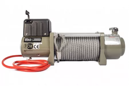 Акции в Инструмент-24 на лебедка (5897 кг/28 м) автомобильная tor 12 v sec13000
