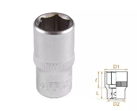 Головка торцевая стандартная шестигранная 1/4&quot;, 9 мм AFFIX AF00020009 AFFIX – анонс, характеристики, MSTAF00020009 