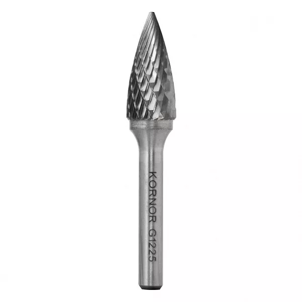 Борфреза гиперболическая с точечным торцом KORNOR G0413BM03 насечка двойная типа G – купить в , подробное изображение 
