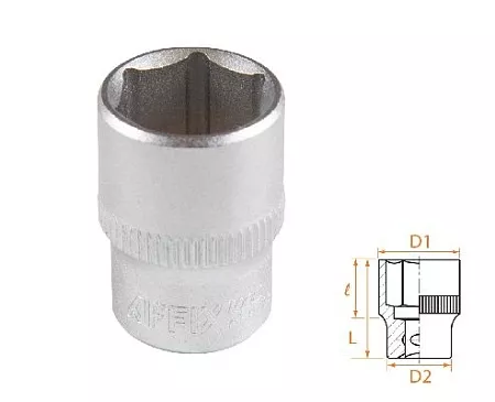 Головка торцевая стандартная шестигранная 1/4&quot;, 13 мм AFFIX AF00020013 AFFIX – анонс, характеристики, MSTAF00020013 