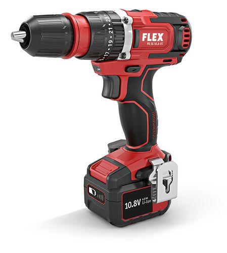 Детальное изображение : аккумуляторный ударный дрель-шуруповерт flex pd 2g 10.8-ec