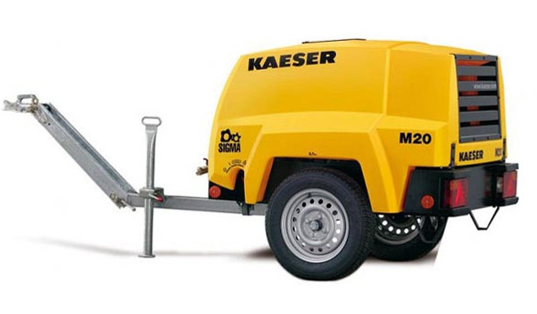 Компрессор KAESER M 20 PE (на шасси) с дизельным двигателем – купить в , подробное изображение 
