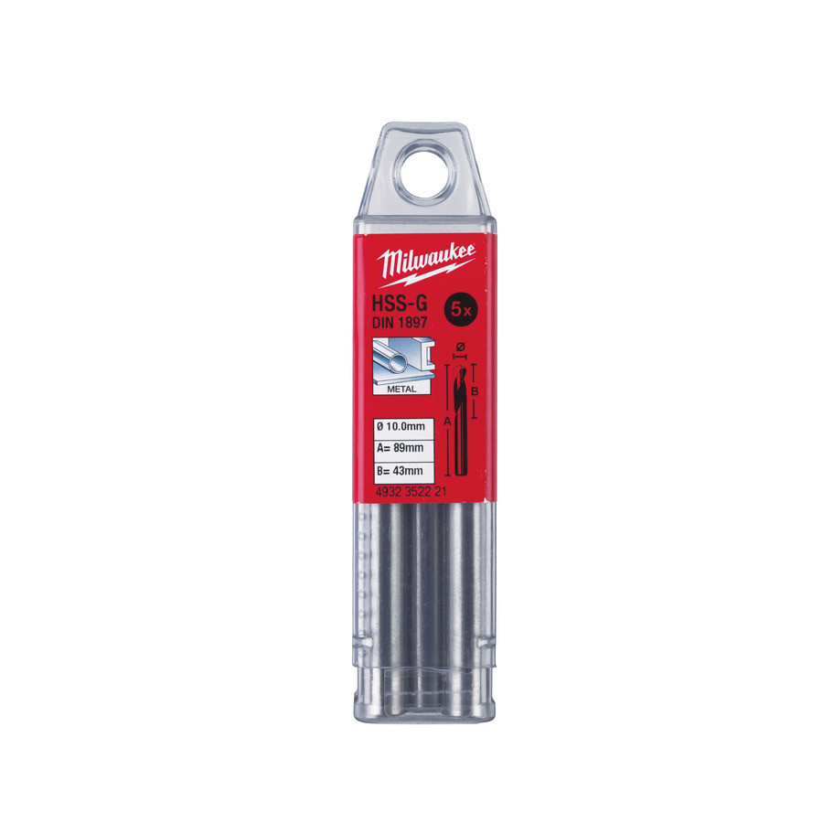 Milwaukee 6.50 x 70 - 10 шт Укороченные cверла по металлу HSS -G