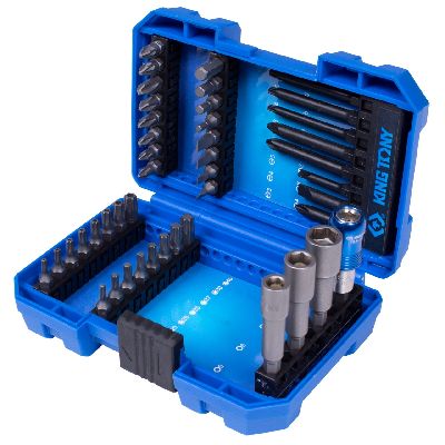 Набор вставок (бит) 1/4&quot;, PH, PZ, Hex, Torx, Slotted, 44 предмета KING TONY 1044MR KING TONY – анонс, характеристики, MST1044MR 