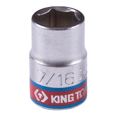 Головка торцевая стандартная шестигранная 3/8&quot;, 7/16&quot;, дюймовая KING TONY 333514S KING TONY – анонс, характеристики, MST333514S 