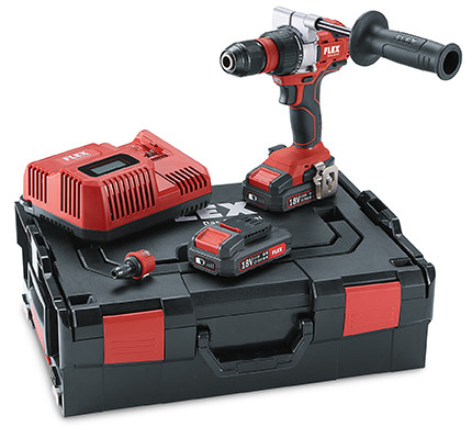 Двухскоростной аккумуляторный шуруповерт FLEX DD 2G 18.0-EC/2.5 Set