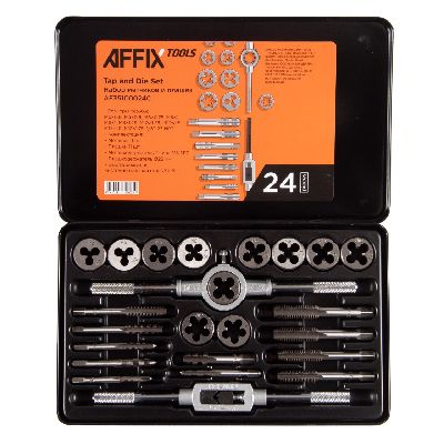 Набор метчиков и плашек SK-5 M5-M12, кейс, 24 предмета AFFIX AF35100024C AFFIX – анонс, характеристики, MSTAF35100024C 