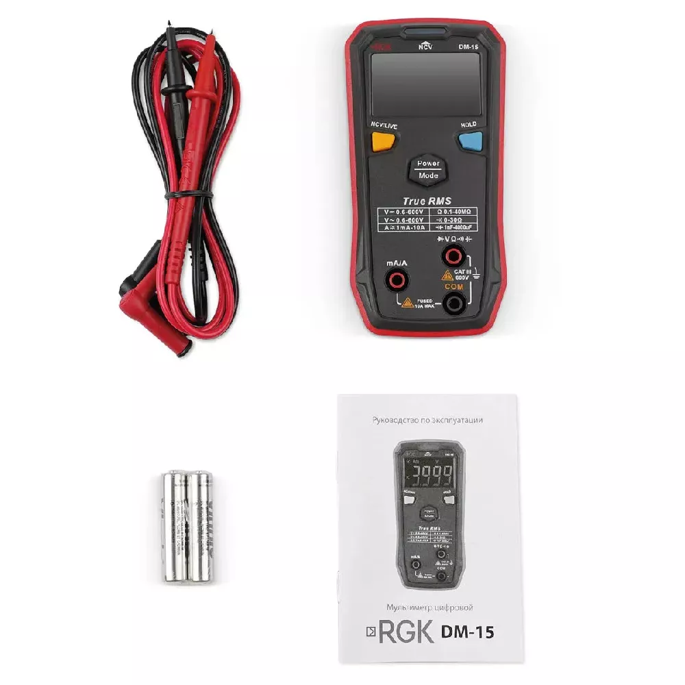 Мультиметр RGK DM-15 с поверкой (721494)