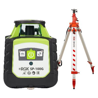 Комплект: ротационный нивелир RGK SP-100G + элевационный штатив RGK SH-340 (134402) RGK – анонс, характеристики, 
